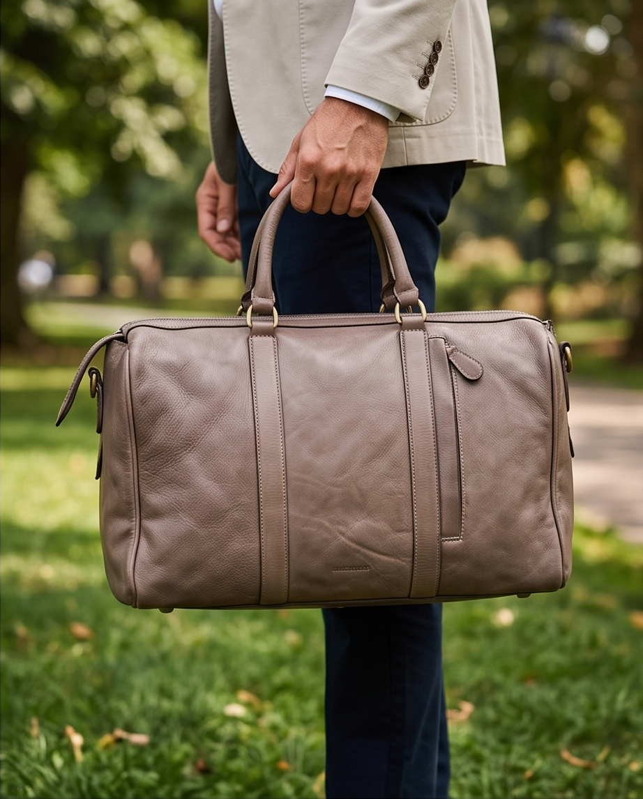 Q-Partenza QUQUITO Italian Washed Calfskin Duffel Bag