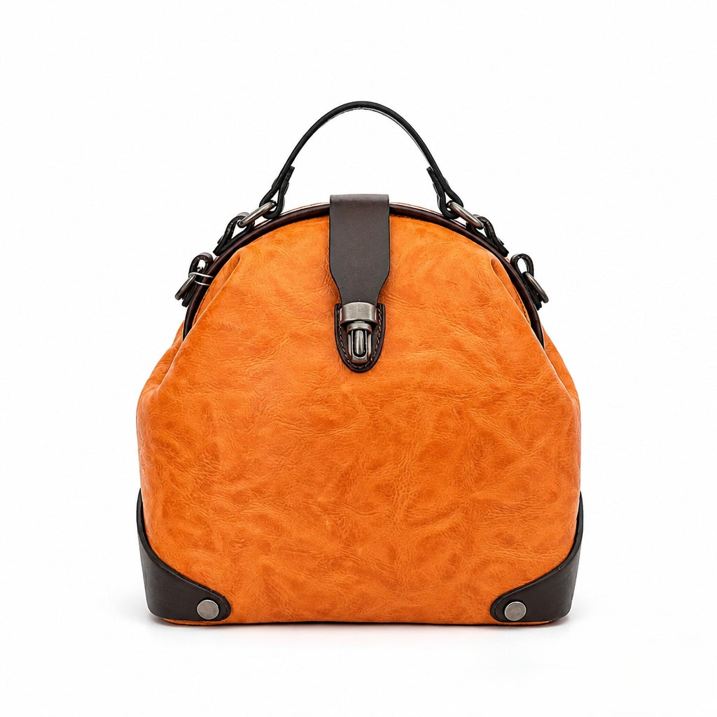Q-MYSTERIOUS Retro Women's Genuine Leather Backpack | Convertible Shoulder Bag