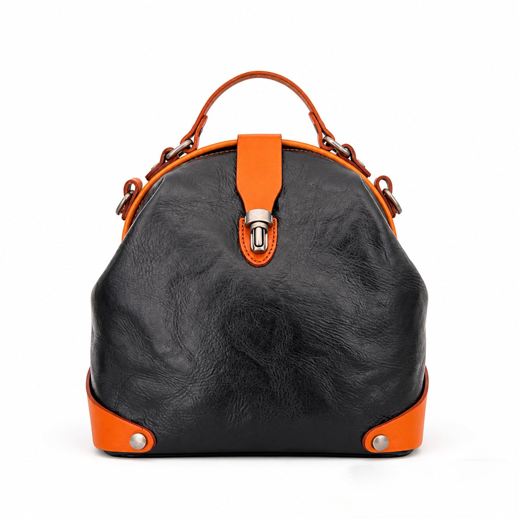 Q-MYSTERIOUS Retro Women's Genuine Leather Backpack | Convertible Shoulder Bag