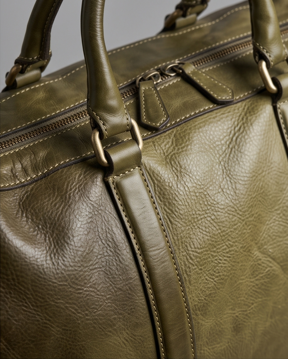 Q-Partenza QUQUITO Italian Washed Calfskin Duffel Bag