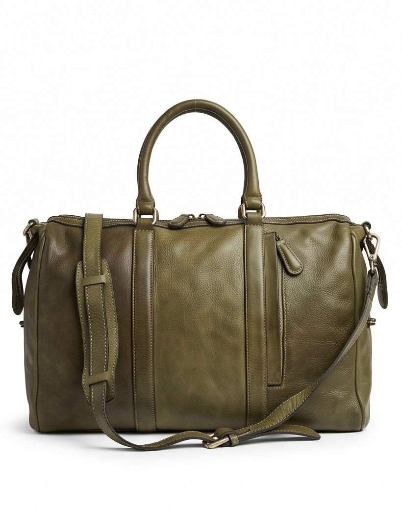 Q-Partenza QUQUITO Italian Washed Calfskin Duffel Bag