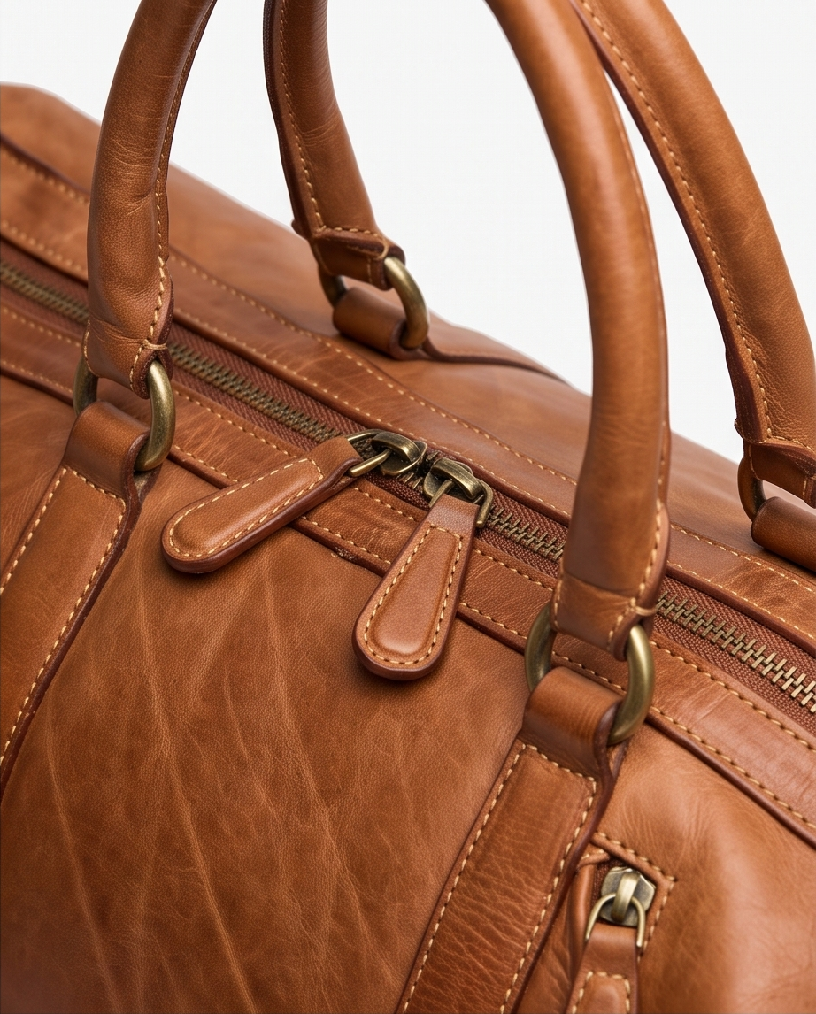 Q-Partenza QUQUITO Italian Washed Calfskin Duffel Bag