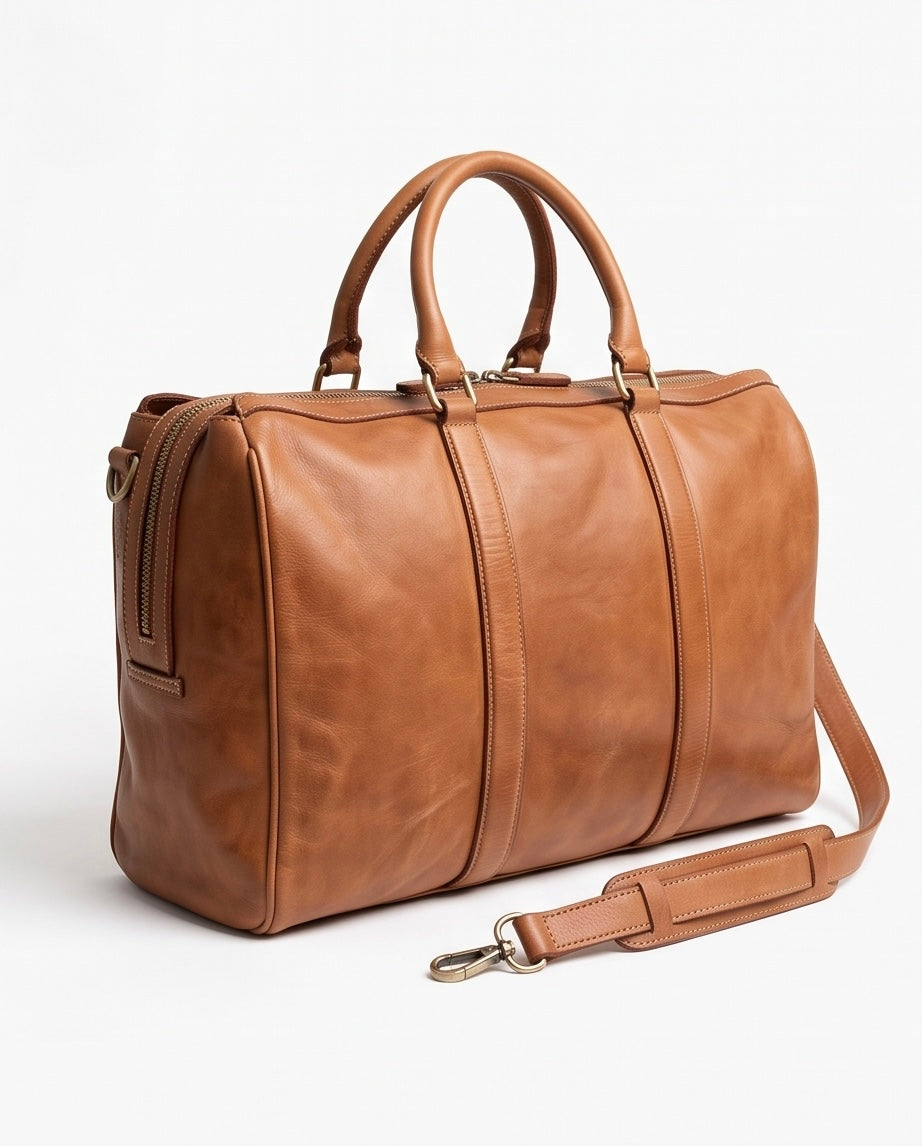 Q-Partenza QUQUITO Italian Washed Calfskin Duffel Bag