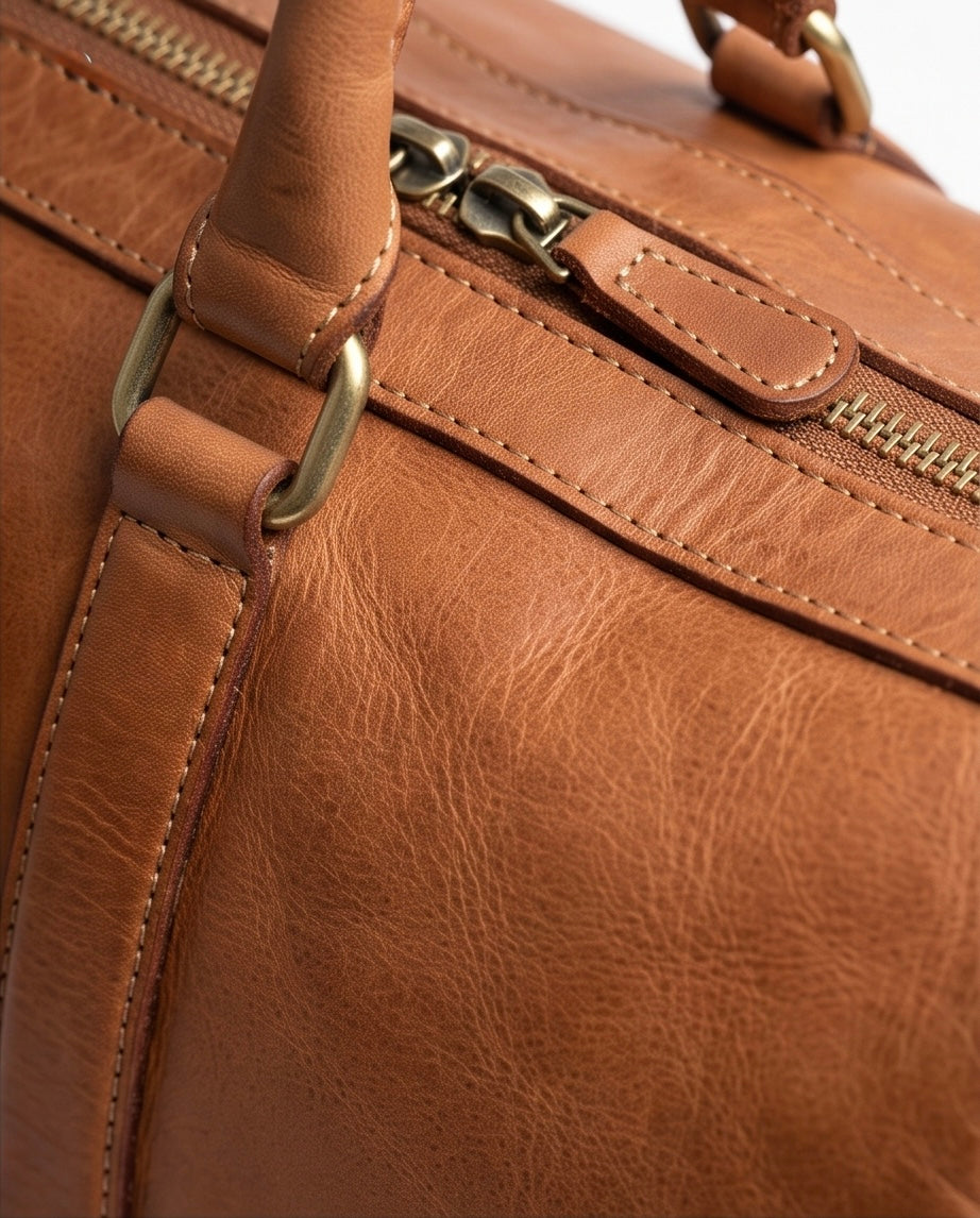 Q-Partenza QUQUITO Italian Washed Calfskin Duffel Bag