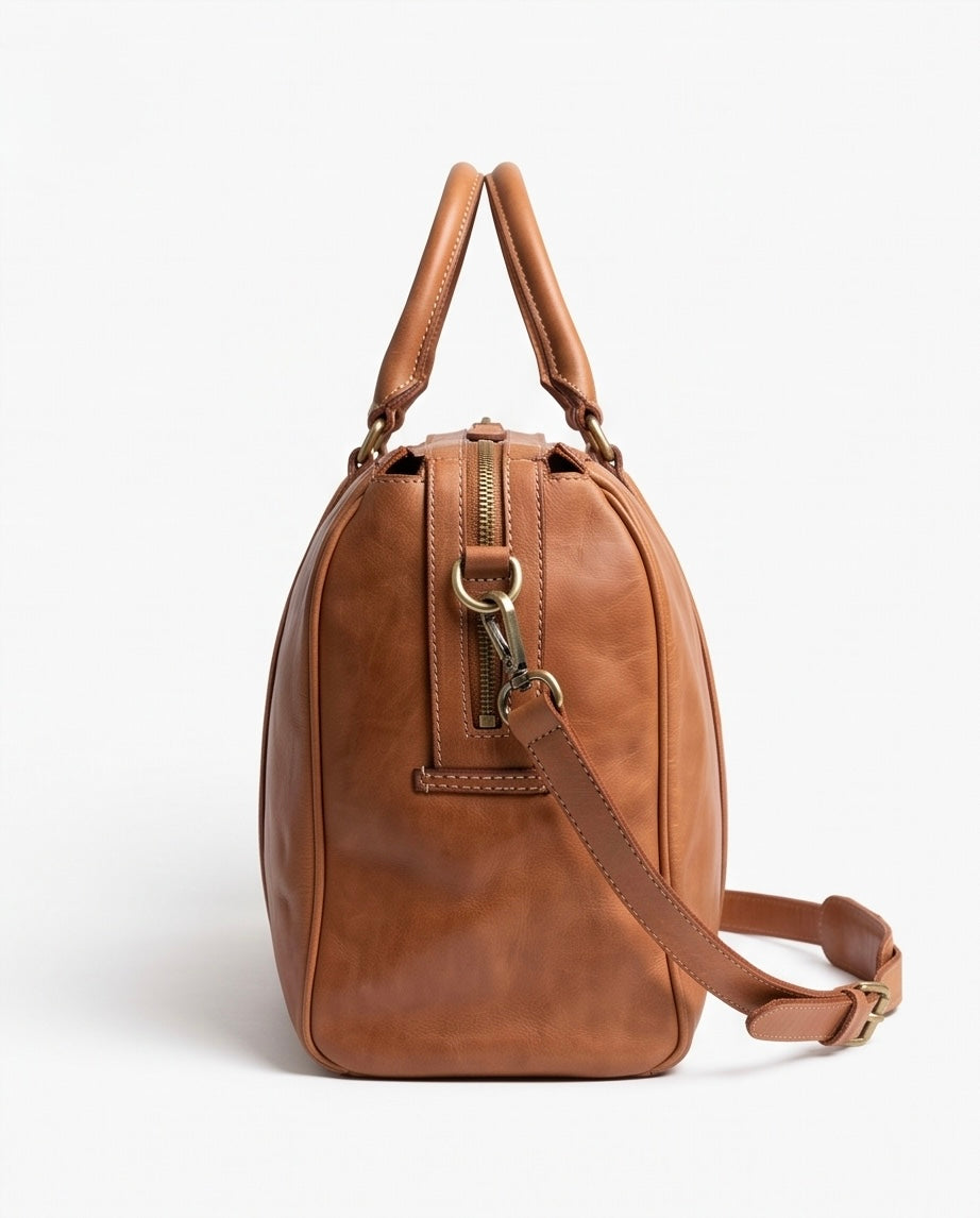 Q-Partenza QUQUITO Italian Washed Calfskin Duffel Bag