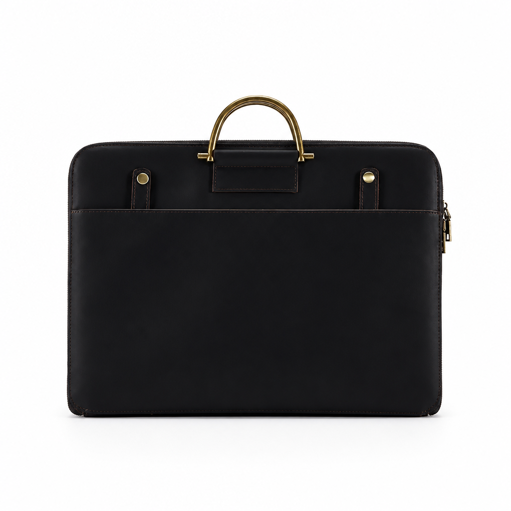 Q-MYSTIC Crazy Horse Leather Laptop Messenger Bag for Men – Slim Briefcase, Business & Daily Use