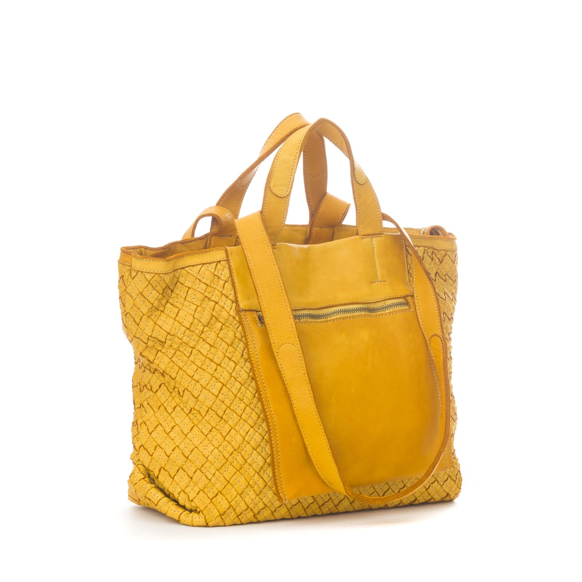Q-Adelme Braided Calfskin Tote Bag — Handcrafted Elegance, Effortless Capacity