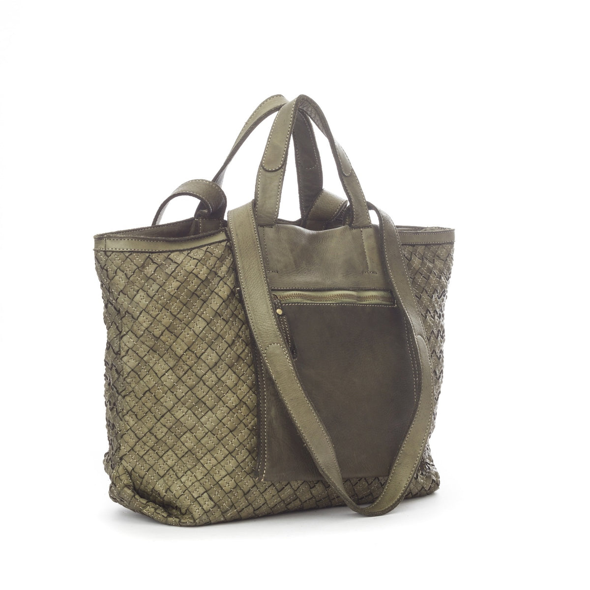 Q-Adelme Braided Calfskin Tote Bag — Handcrafted Elegance, Effortless Capacity