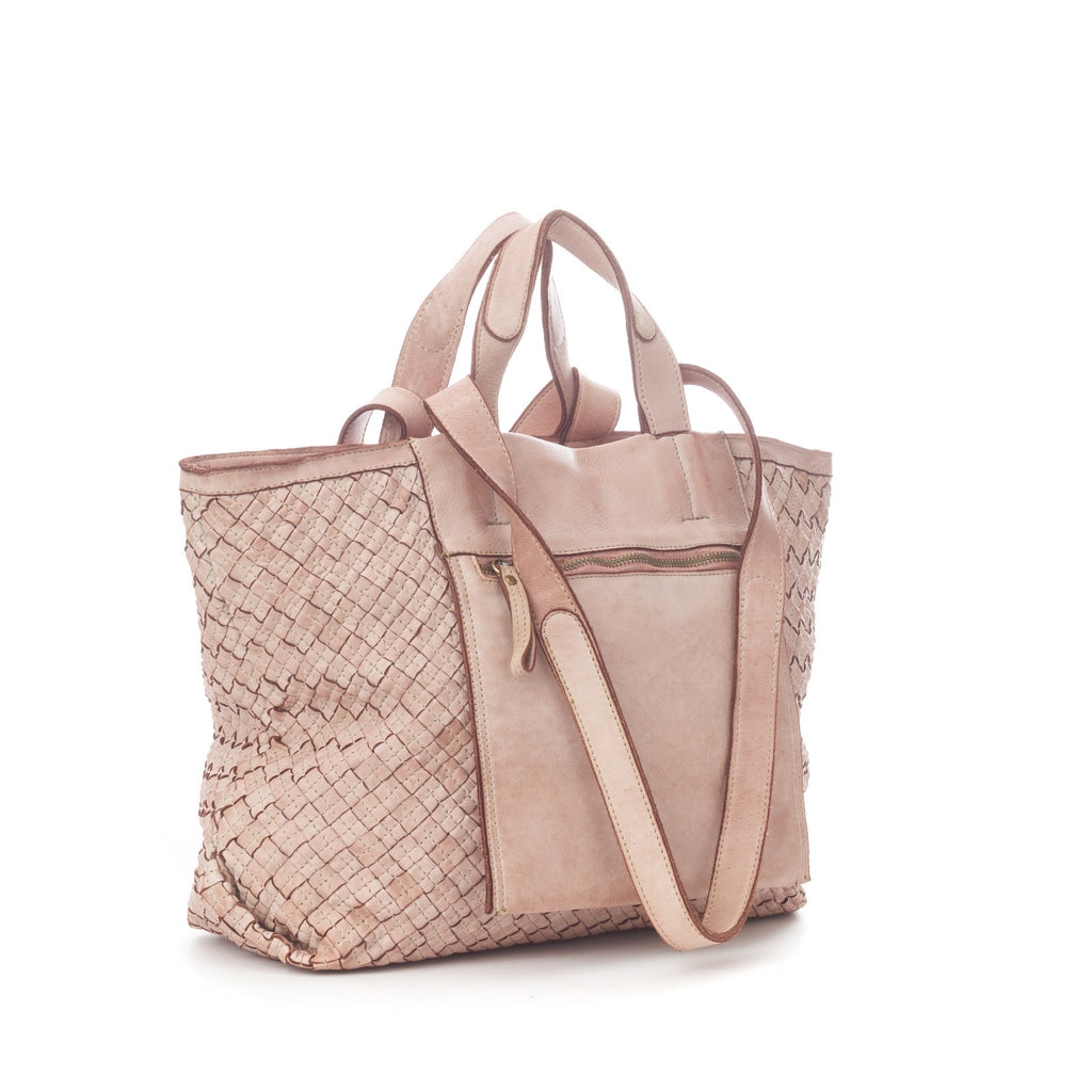 Q-Adelme Braided Calfskin Tote Bag — Handcrafted Elegance, Effortless Capacity