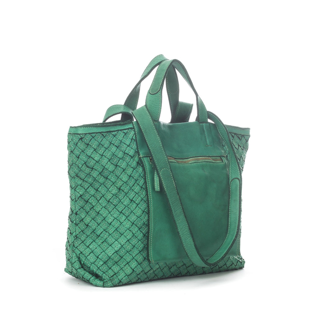 Q-Adelme Braided Calfskin Tote Bag — Handcrafted Elegance, Effortless Capacity