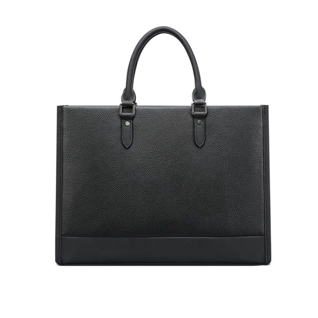 Q-METROSTYLE Genuine Leather Briefcase for Men – 15.6" Laptop Bag for Business & Travel