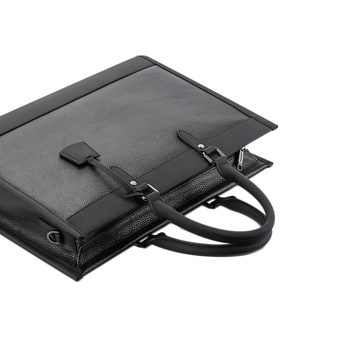 Q-METROSTYLE Genuine Leather Briefcase for Men – 15.6" Laptop Bag for Business & Travel