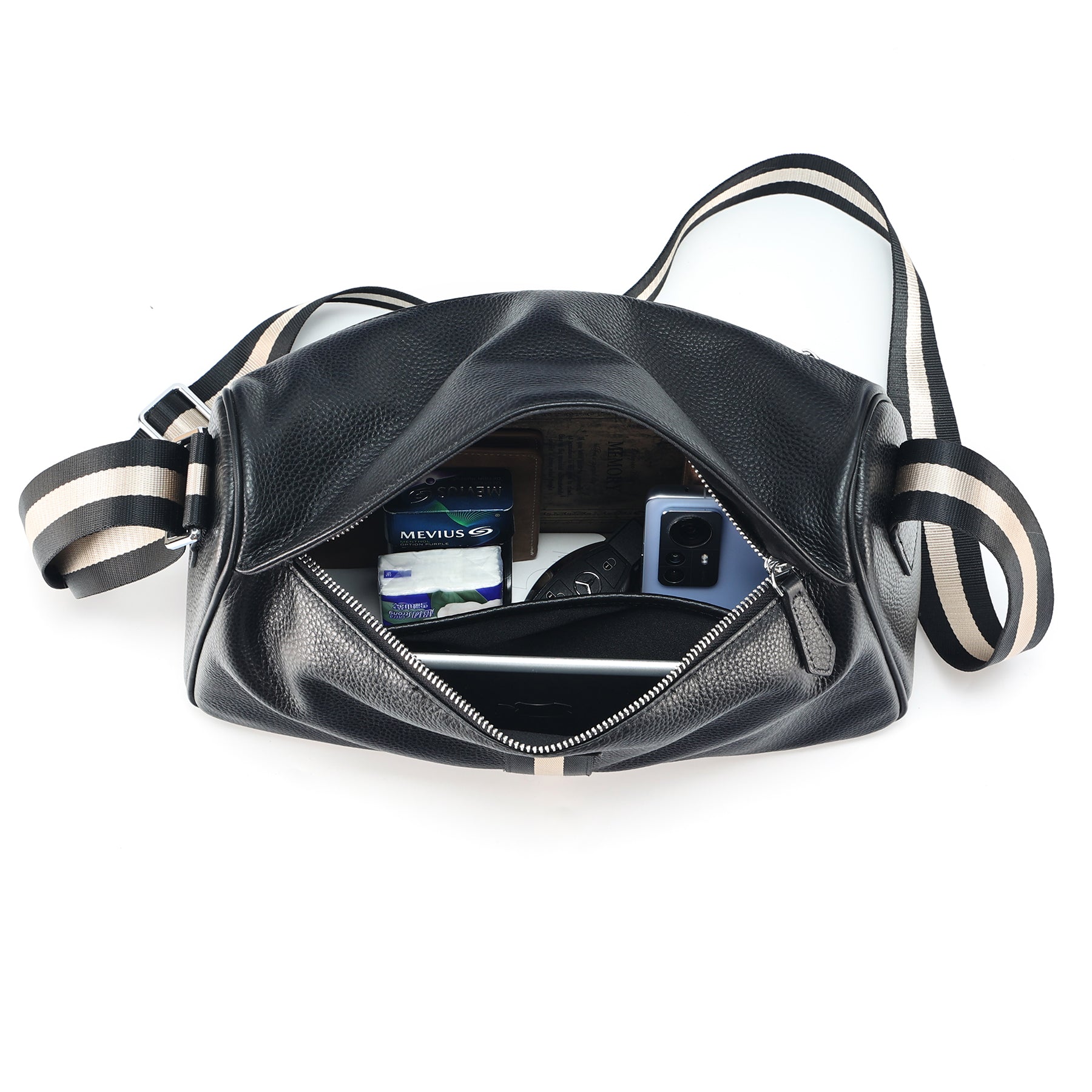 Q-ARIA Vintage Genuine Leather Crossbody Sling Bag – Unisex Messenger Bag