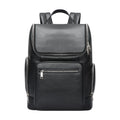 Q-ALFA-EAGLE Genuine Cowhide Leather Laptop Backpack – Large Capacity & Breathable Back Support