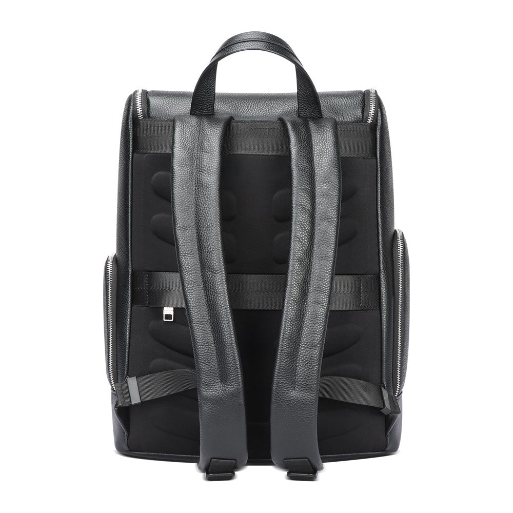 Q-ALFA-EAGLE Genuine Cowhide Leather Laptop Backpack – Large Capacity & Breathable Back Support