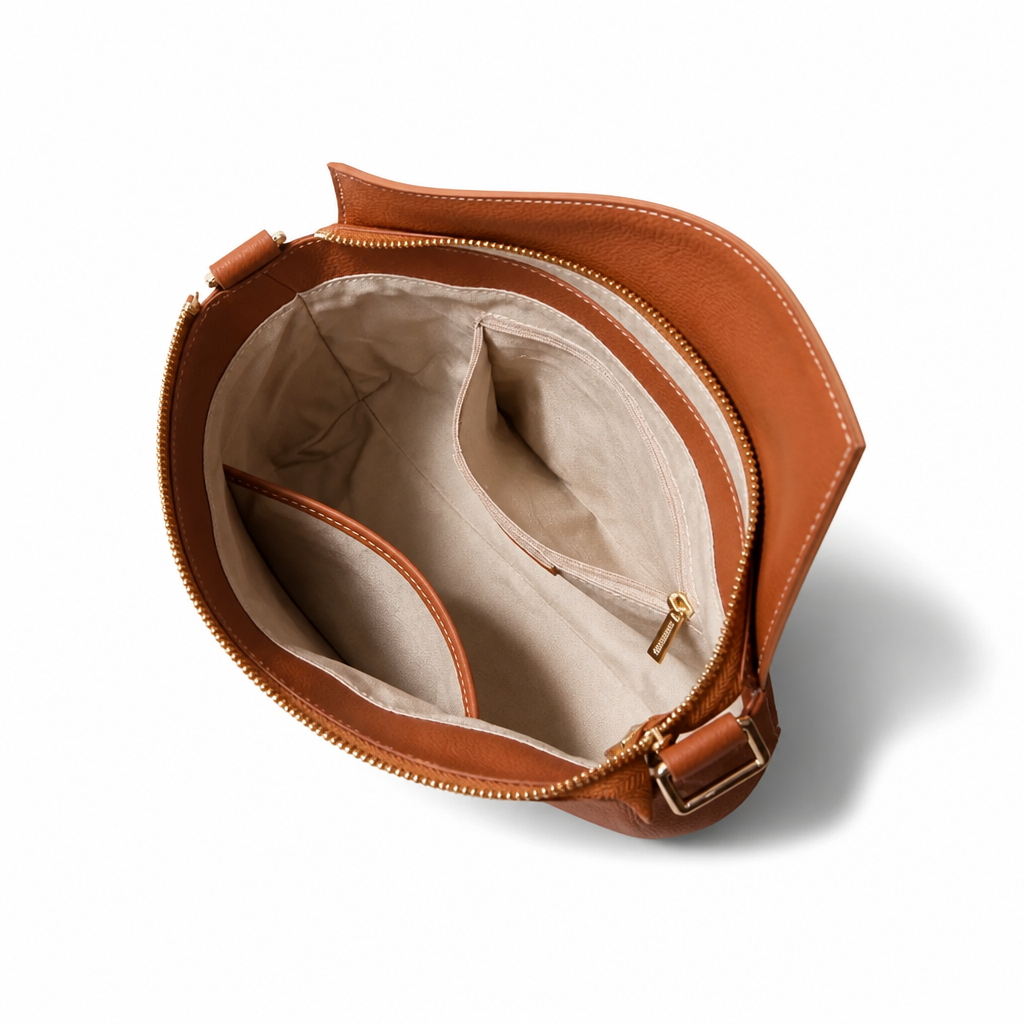 Q-AMARA Genuine Leather Handbag for Women – Dual Strap Shoulder & Crossbody Bag