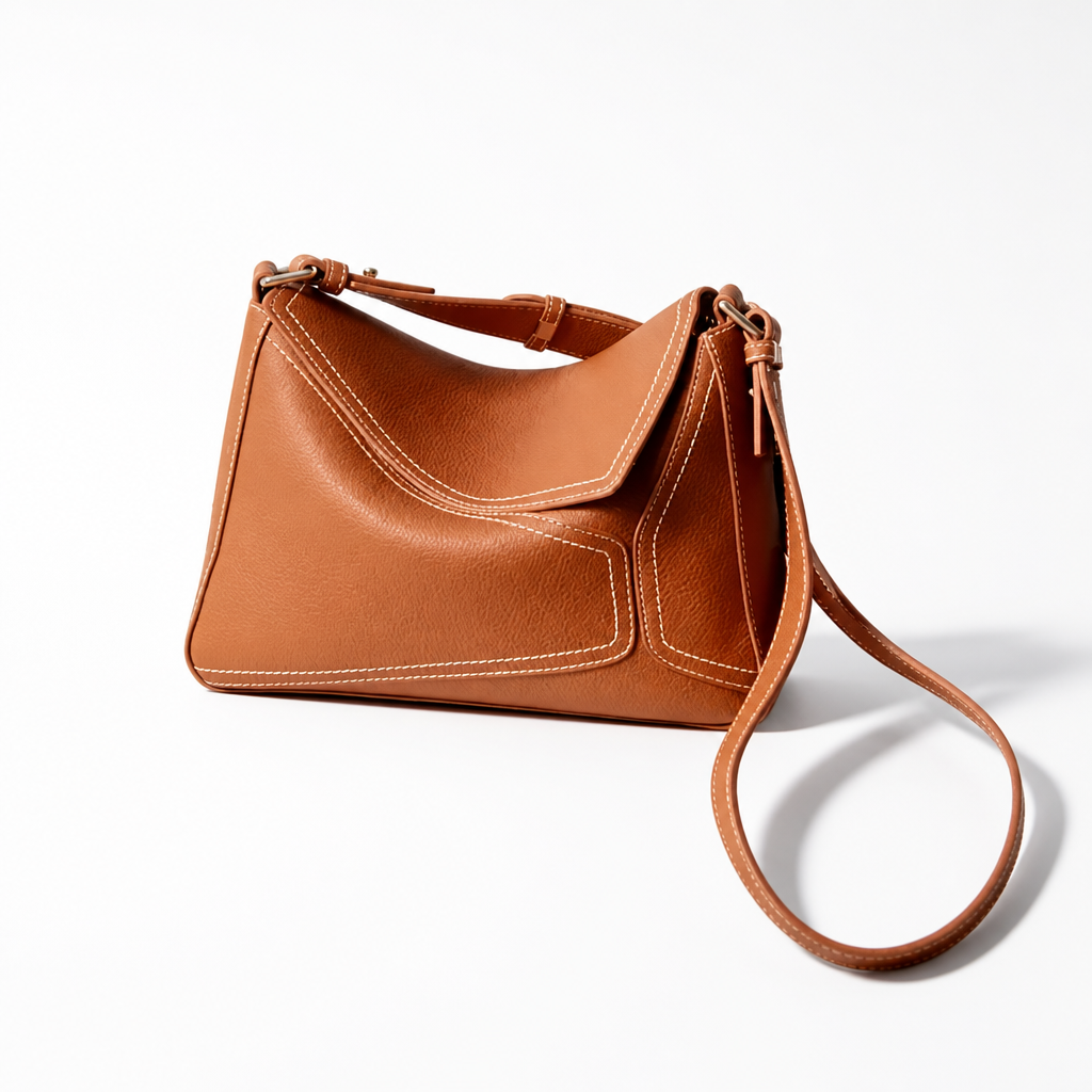 Q-AMARA Genuine Leather Handbag for Women – Dual Strap Shoulder & Crossbody Bag