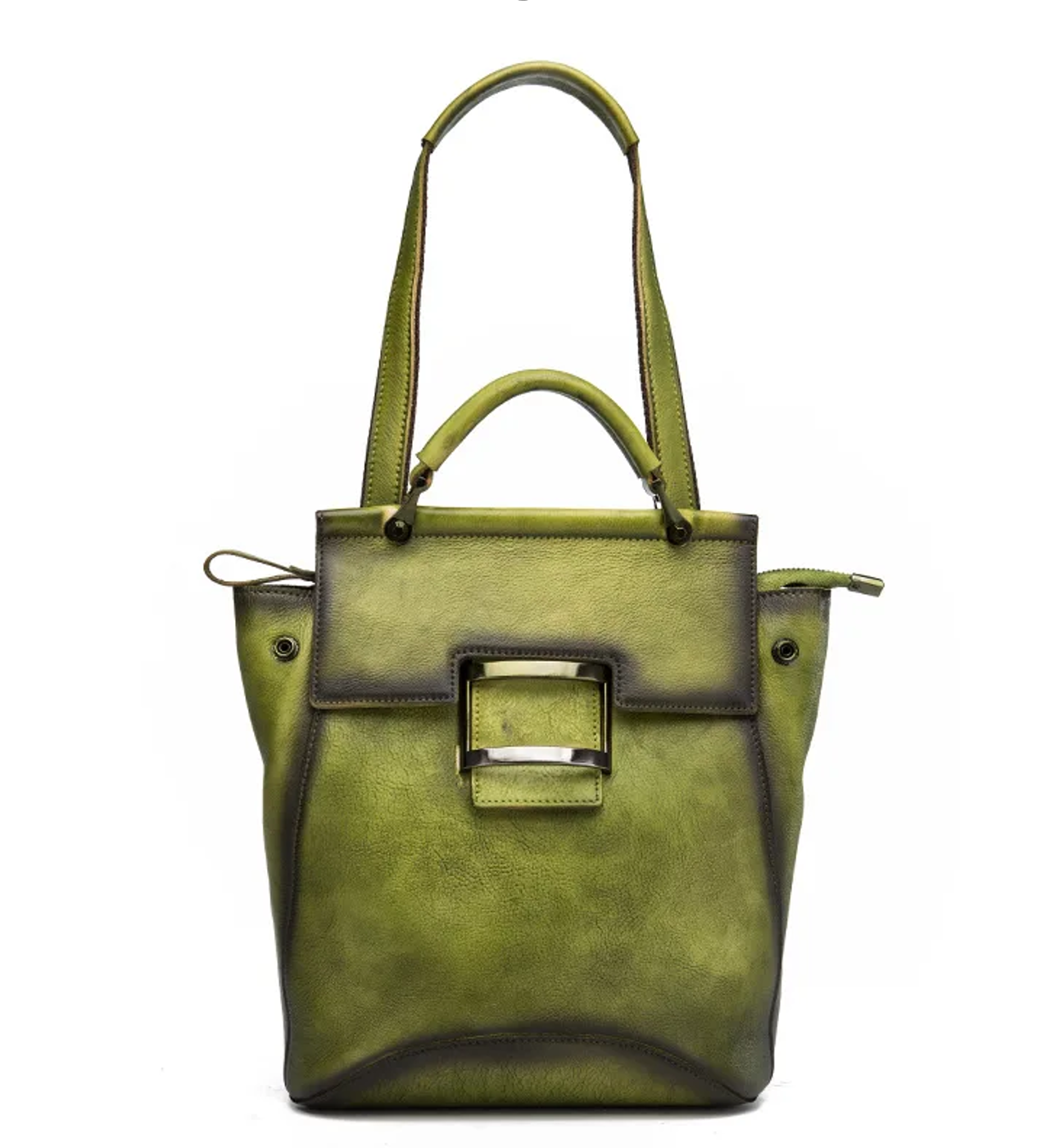 Q-ARIEL Retro Genuine Cowhide Leather Backpack for Women – Large Capacity Handmade