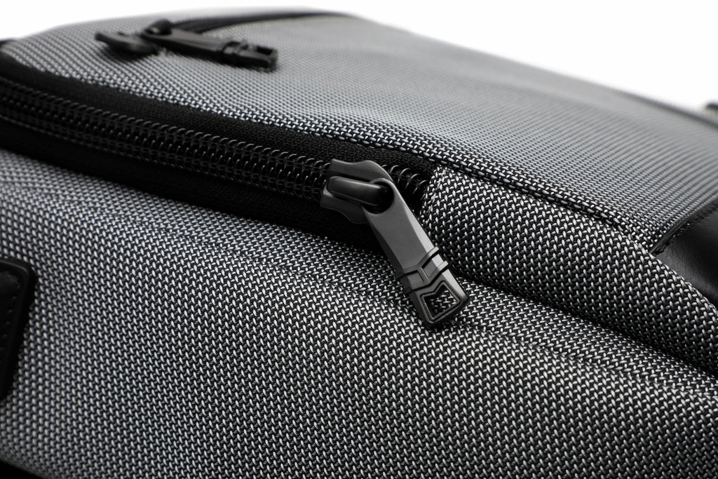 Q-ATTACHE Ballistic Nylon & Leather Briefcase – Laptop Compartment, Waterproof, Business Travel