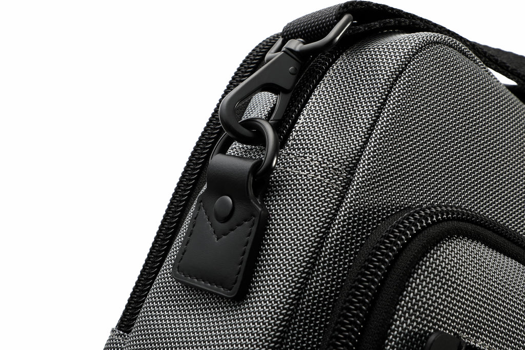 Q-ATTACHE Ballistic Nylon & Leather Briefcase – Laptop Compartment, Waterproof, Business Travel