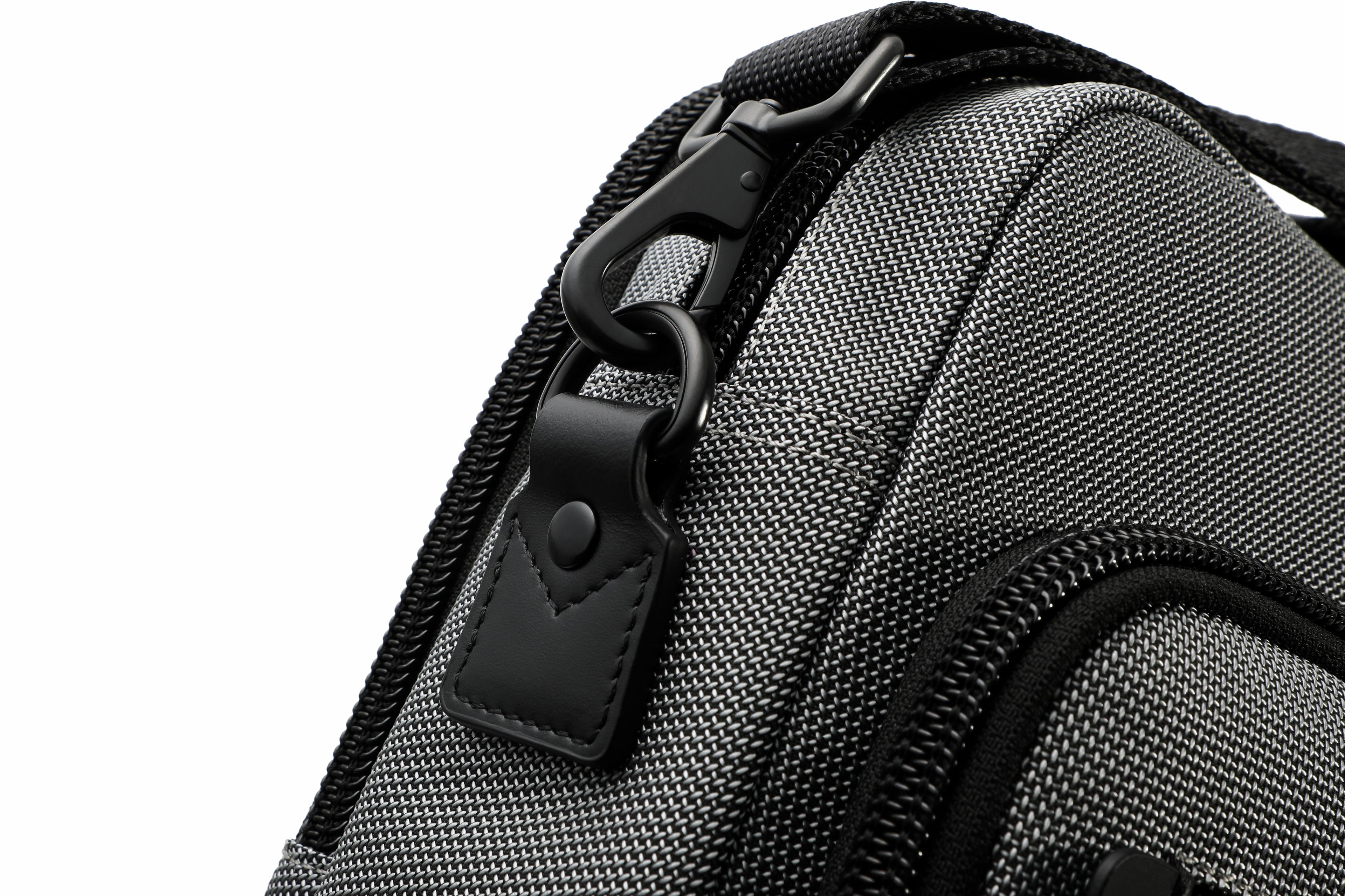 Q-ATTACHE Ballistic Nylon & Leather Briefcase – Laptop Compartment, Waterproof, Business Travel