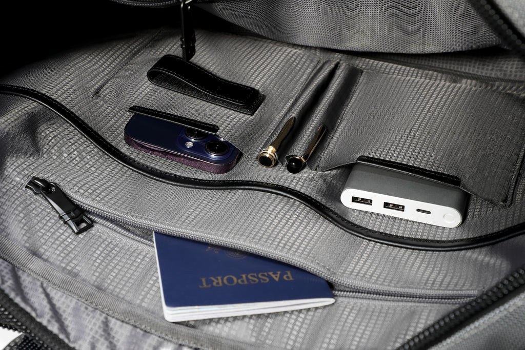 Q-ATTACHE Ballistic Nylon & Leather Briefcase – Laptop Compartment, Waterproof, Business Travel