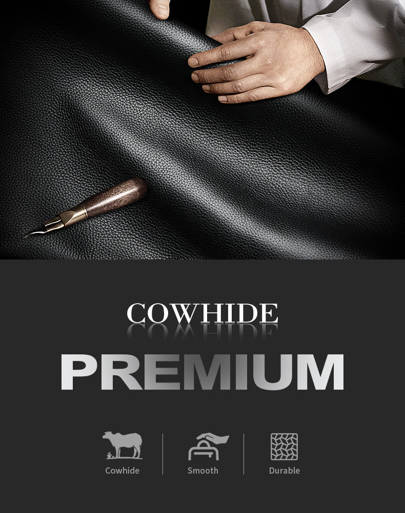 Q-AVENTURO Luxury Genuine Leather Business Backpack – 15.6" Laptop, Waterproof & Ergonomic