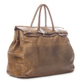 Q-BELORA Unisex Italian Leather Travel Duffel Bag – Full-Grain Calfskin & Brass Buckle