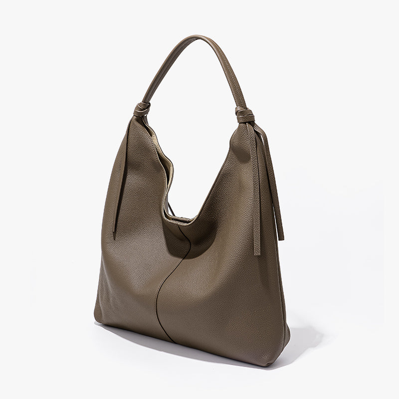 Q-BLISS Genuine Leather Shoulder Tote Bag for Women – Large Capacity, Magnetic Closure, Commuter
