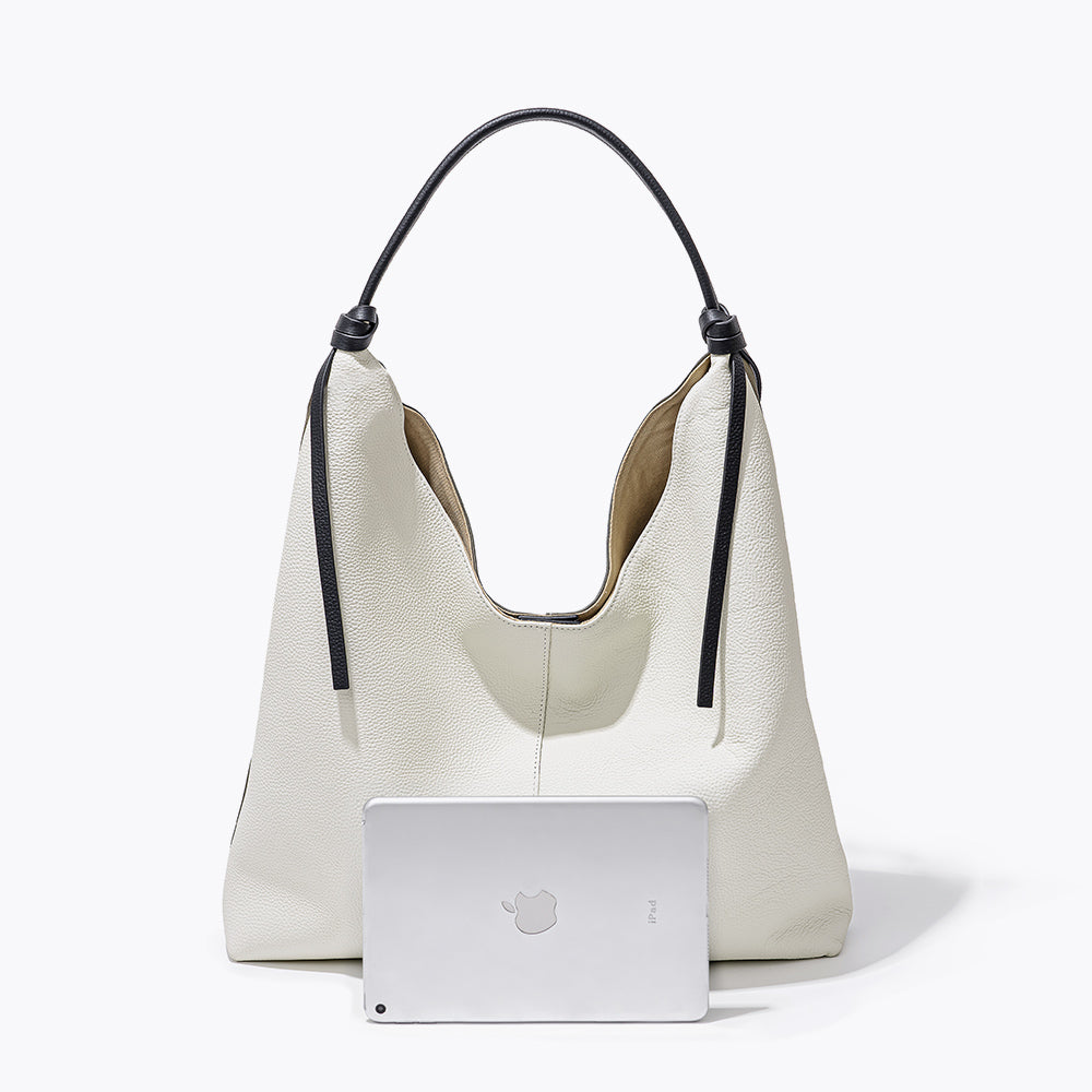 Q-BLISS Genuine Leather Shoulder Tote Bag for Women – Large Capacity, Magnetic Closure, Commuter