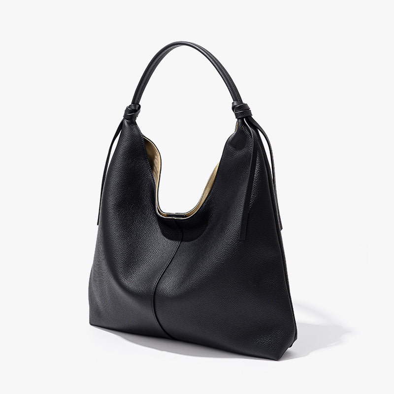 Q-BLISS Genuine Leather Shoulder Tote Bag for Women – Large Capacity, Magnetic Closure, Commuter