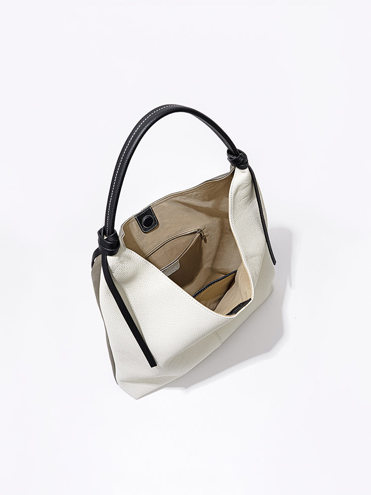 Q-BLISS Genuine Leather Shoulder Tote Bag for Women – Large Capacity, Magnetic Closure, Commuter