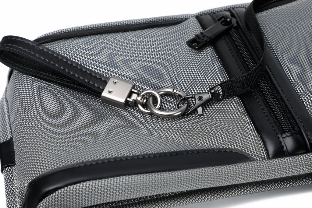 Q-BORSELLO Crossbody Bag – Ballistic Nylon & Top-Grain Leather