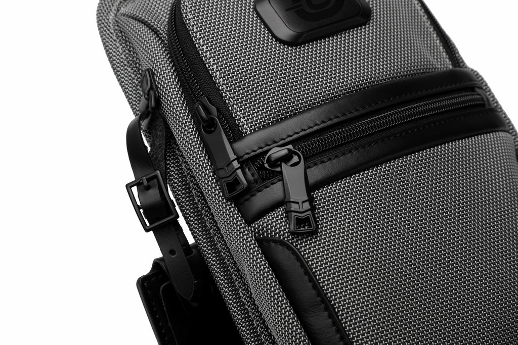 Q-BORSELLO Crossbody Bag – Ballistic Nylon & Top-Grain Leather