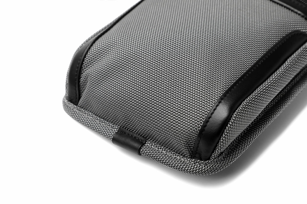Q-BORSELLO Crossbody Bag – Ballistic Nylon & Top-Grain Leather
