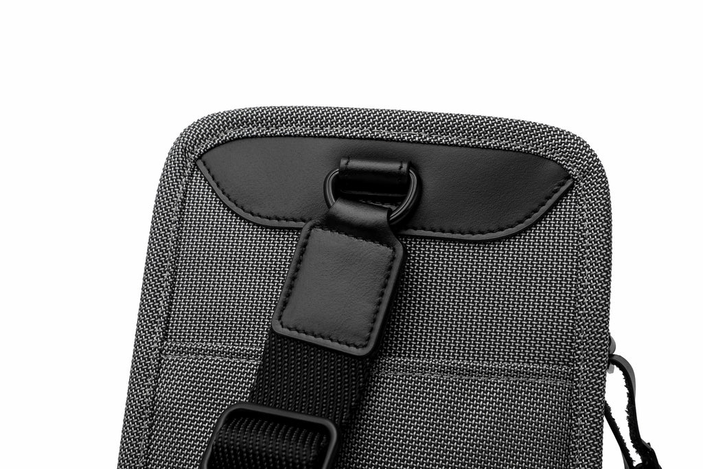 Q-BORSELLO Crossbody Bag – Ballistic Nylon & Top-Grain Leather