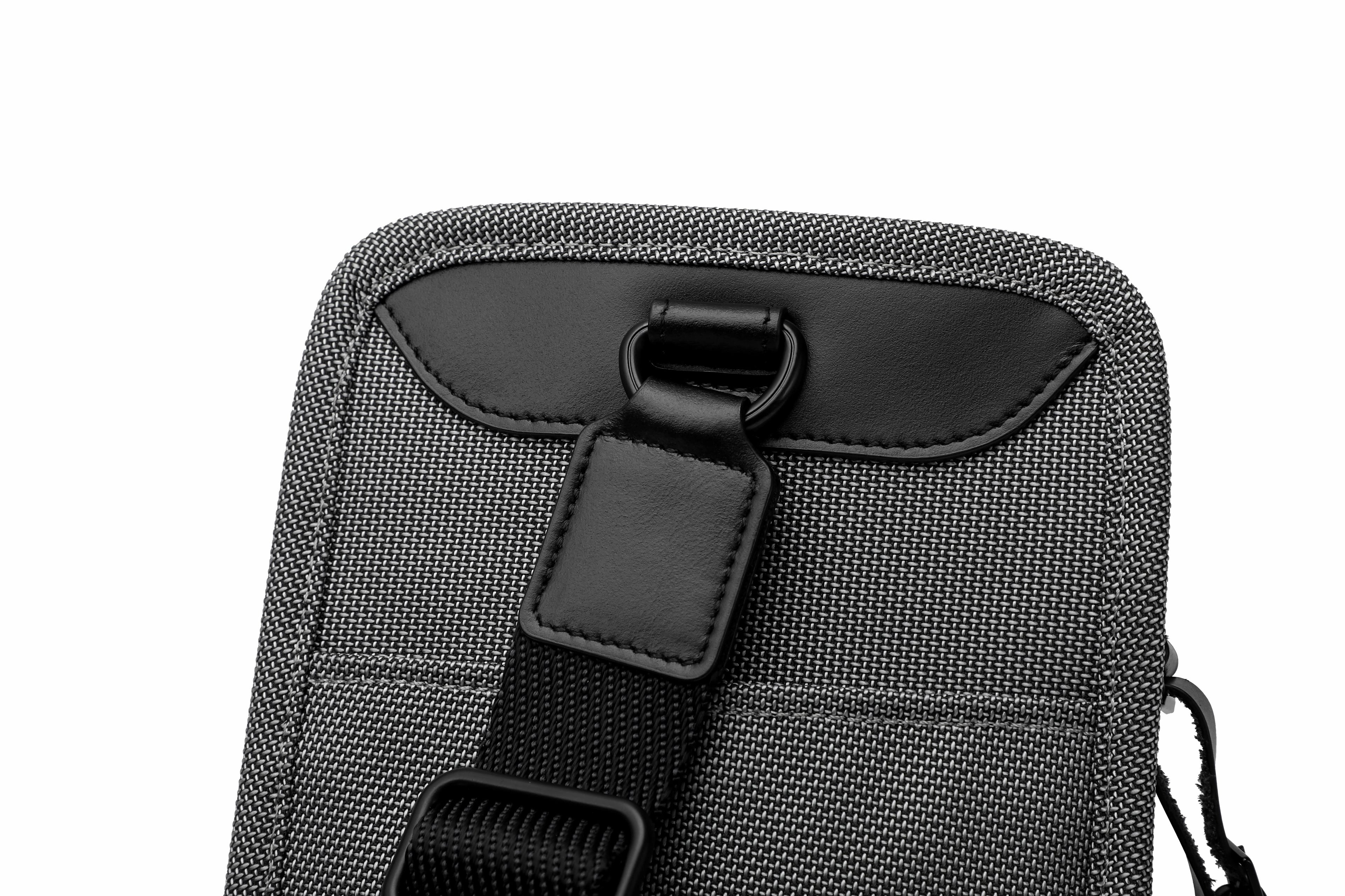 Q-BORSELLO Crossbody Bag – Ballistic Nylon & Top-Grain Leather