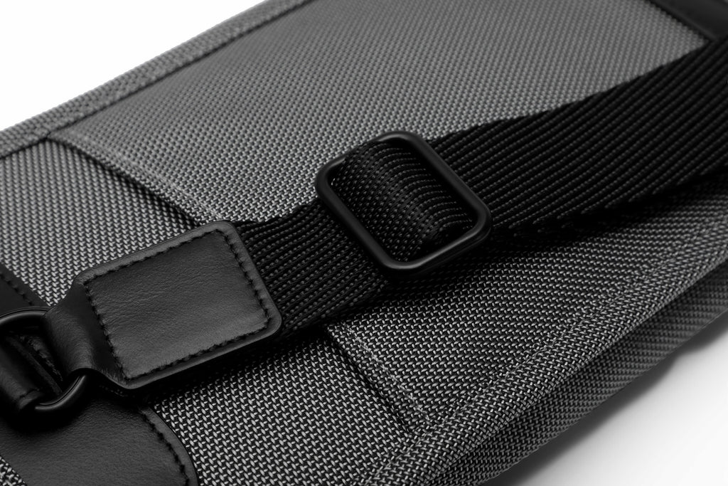 Q-BORSELLO Crossbody Bag – Ballistic Nylon & Top-Grain Leather
