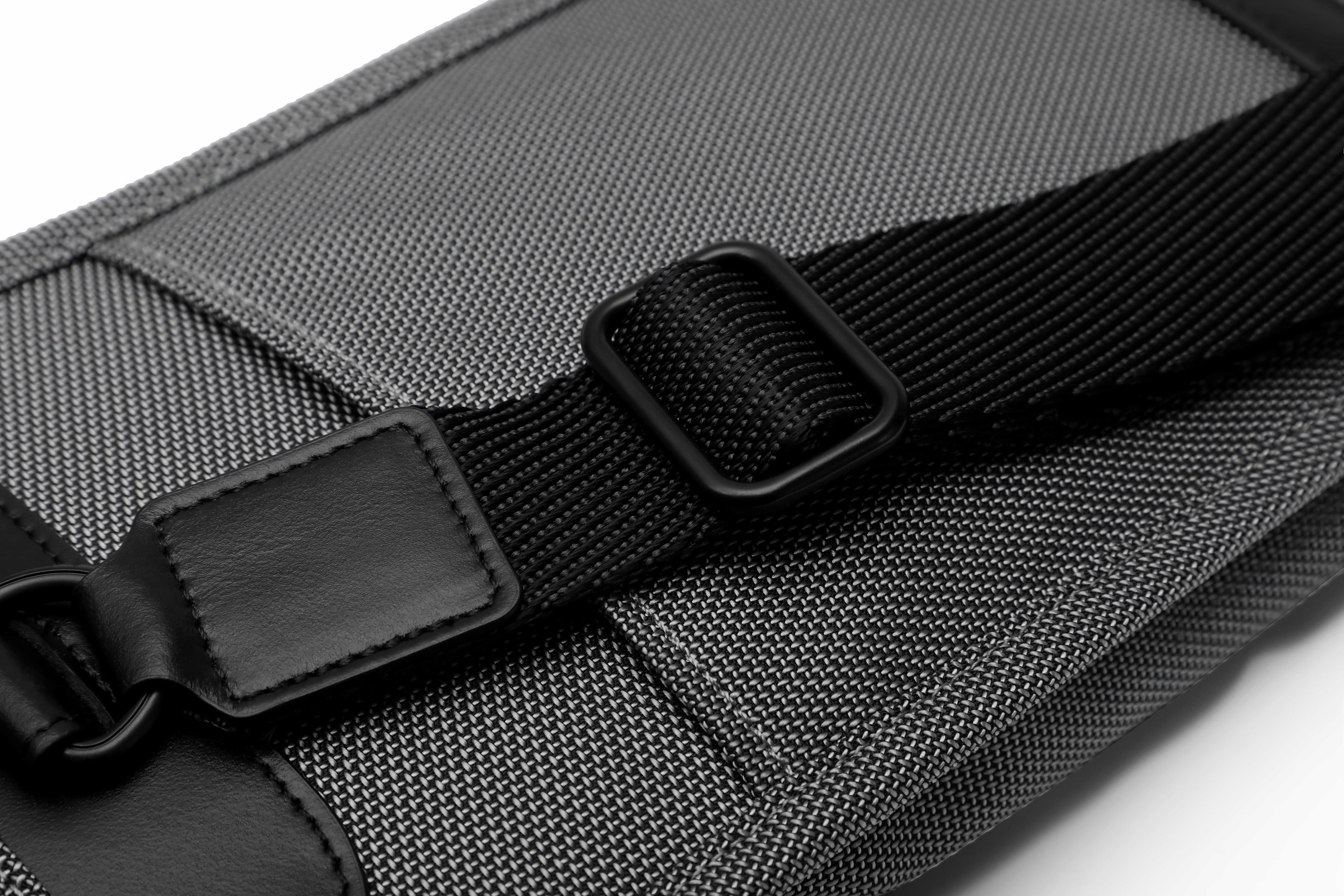 Q-BORSELLO Crossbody Bag – Ballistic Nylon & Top-Grain Leather