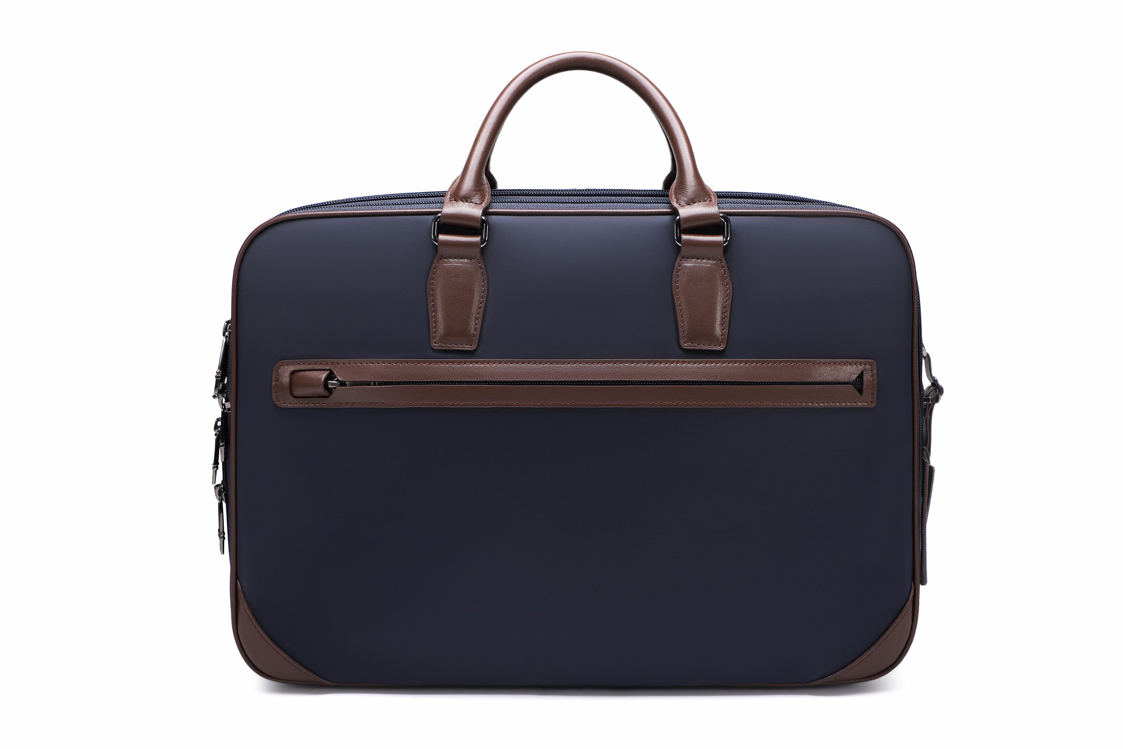 Q-BRIEF Premium 1680D Nylon & Leather Laptop Messenger Briefcase – Waterproof & Large Capacity