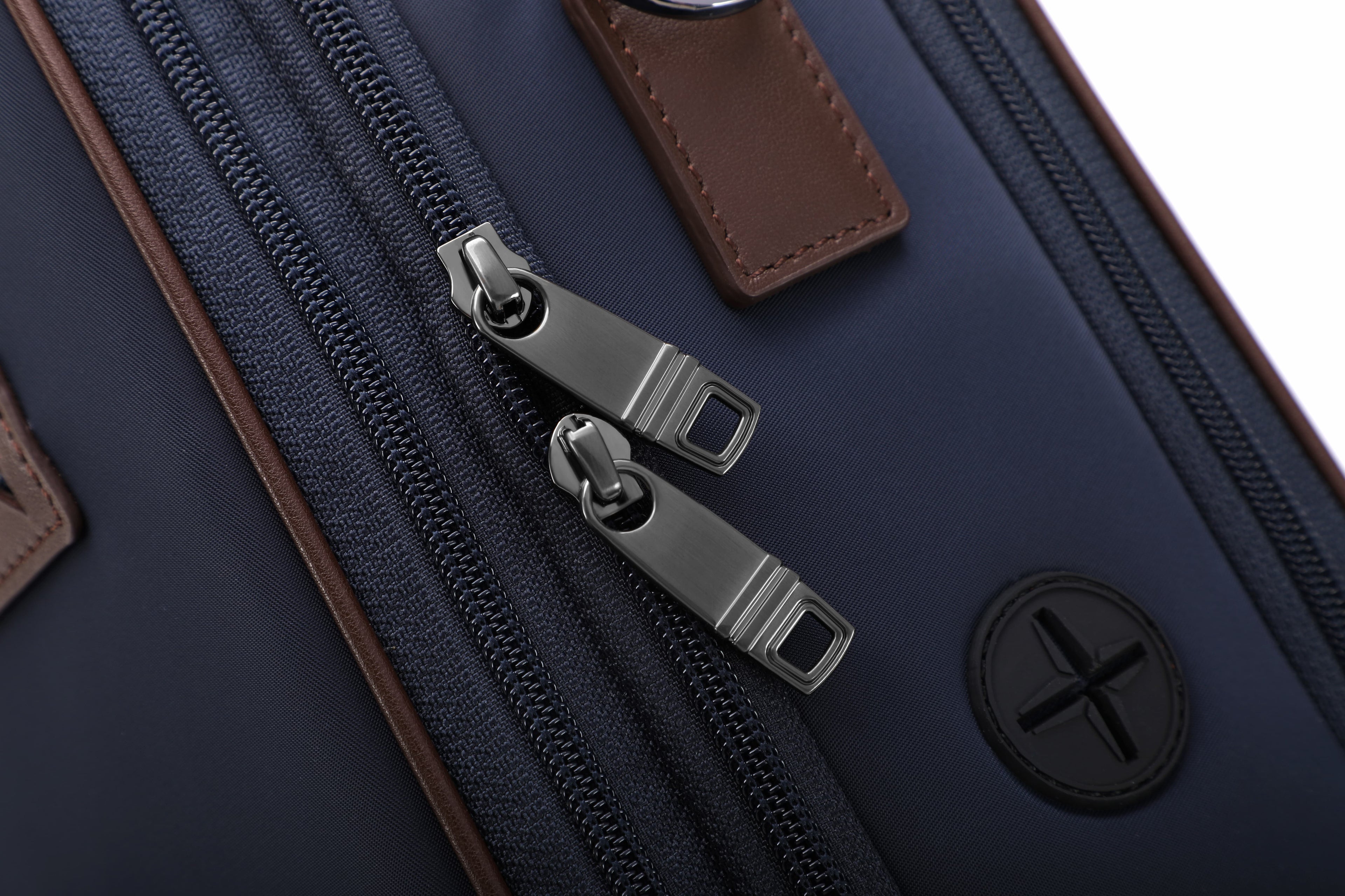 Q-BRIEF Premium 1680D Nylon & Leather Laptop Messenger Briefcase – Waterproof & Large Capacity