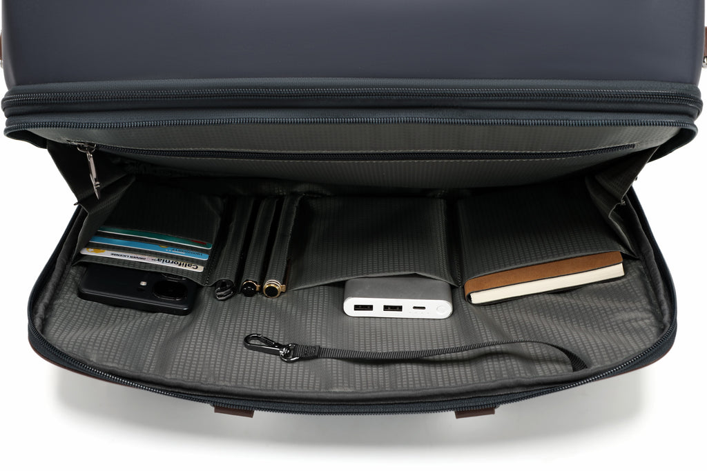 Q-BRIEF Premium 1680D Nylon & Leather Laptop Messenger Briefcase – Waterproof & Large Capacity