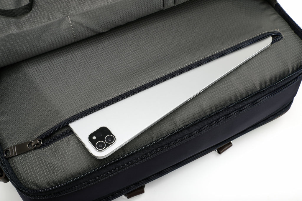 Q-BRIEF Premium 1680D Nylon & Leather Laptop Messenger Briefcase – Waterproof & Large Capacity