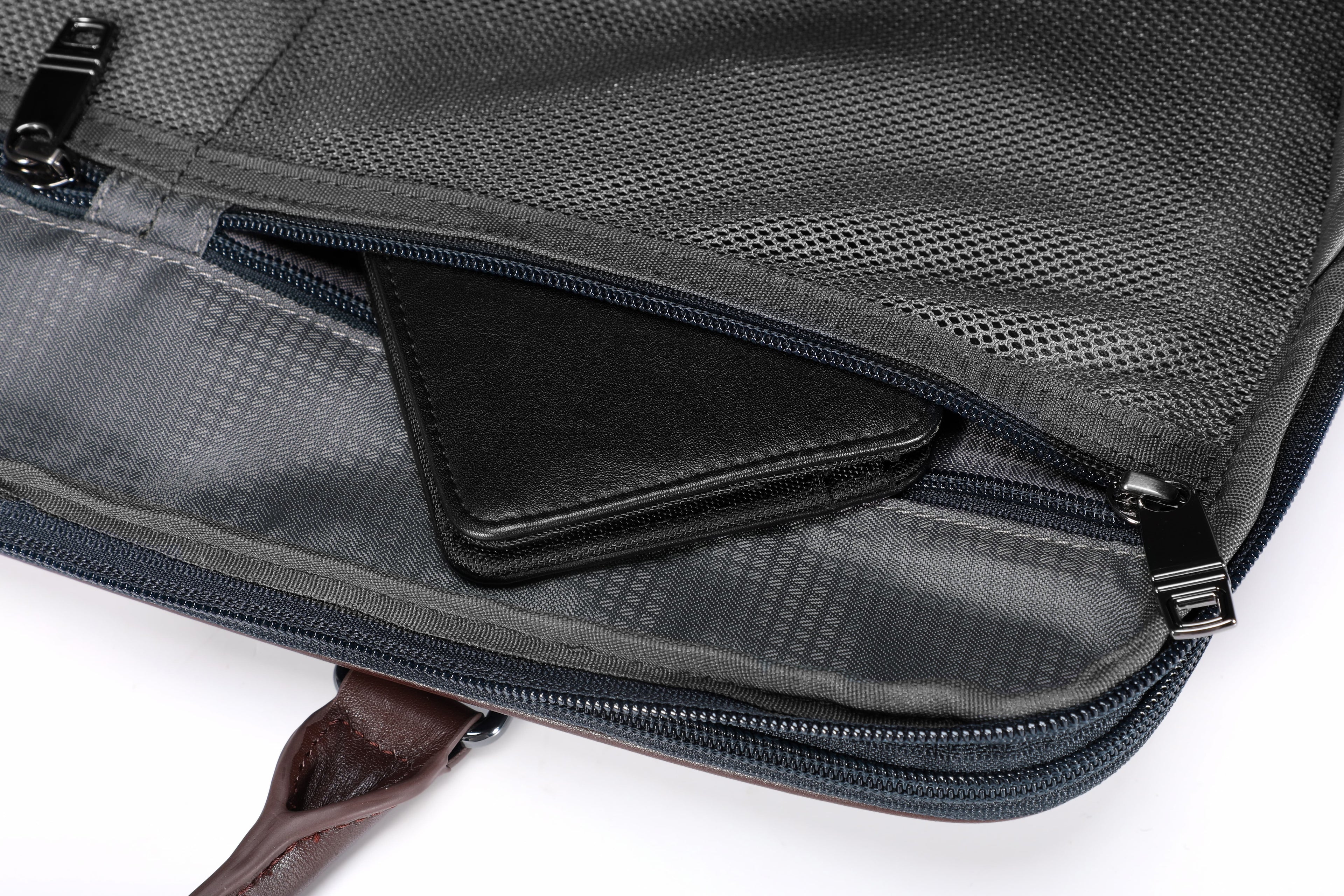 Q-BRIEF Premium 1680D Nylon & Leather Laptop Messenger Briefcase – Waterproof & Large Capacity