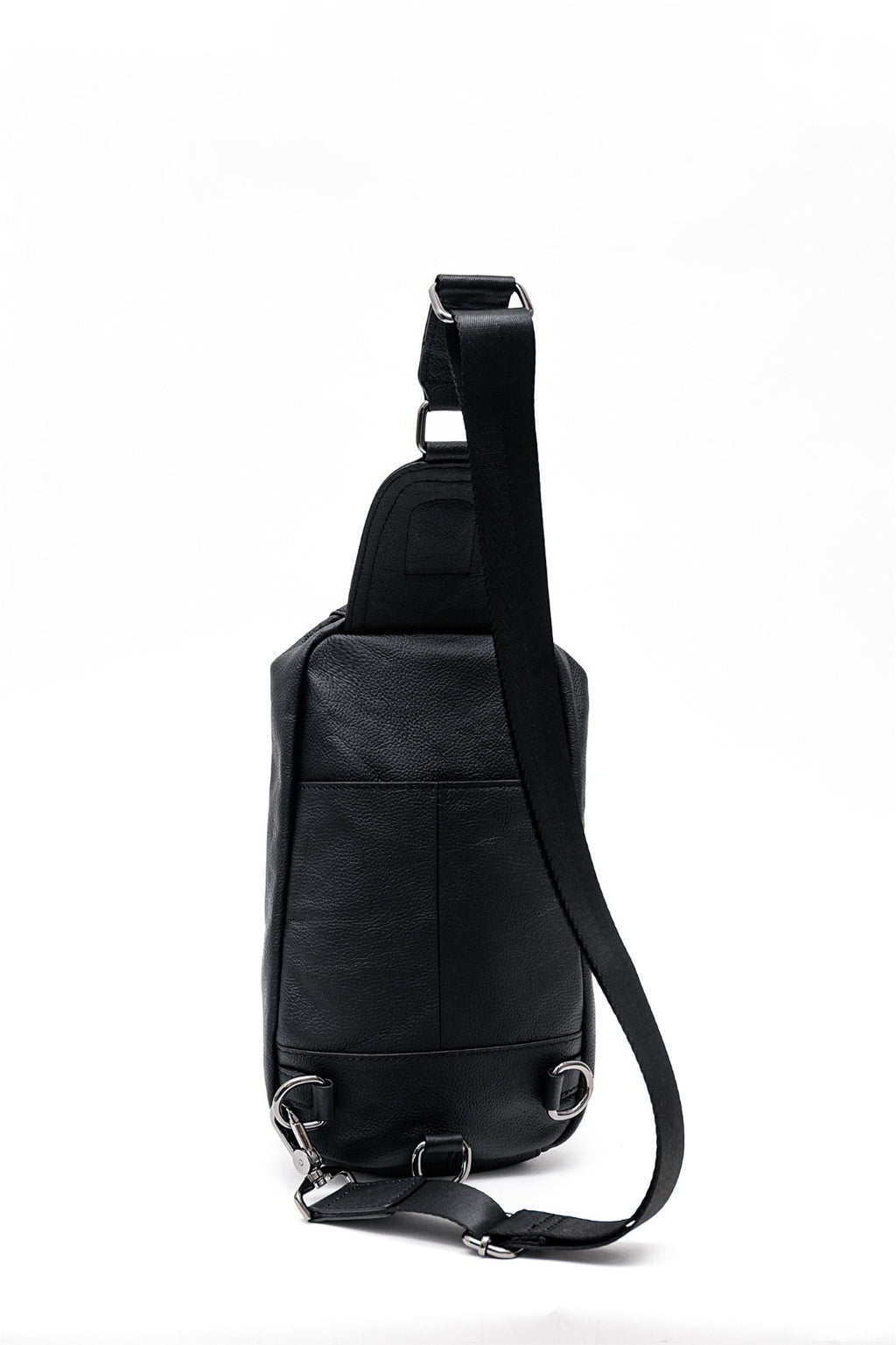 Q-BRIGHT Genuine Leather Crossbody Sling Bag – Mini Shoulder Bag with Earphone Hole for Travel, Hiking & Daily Carry