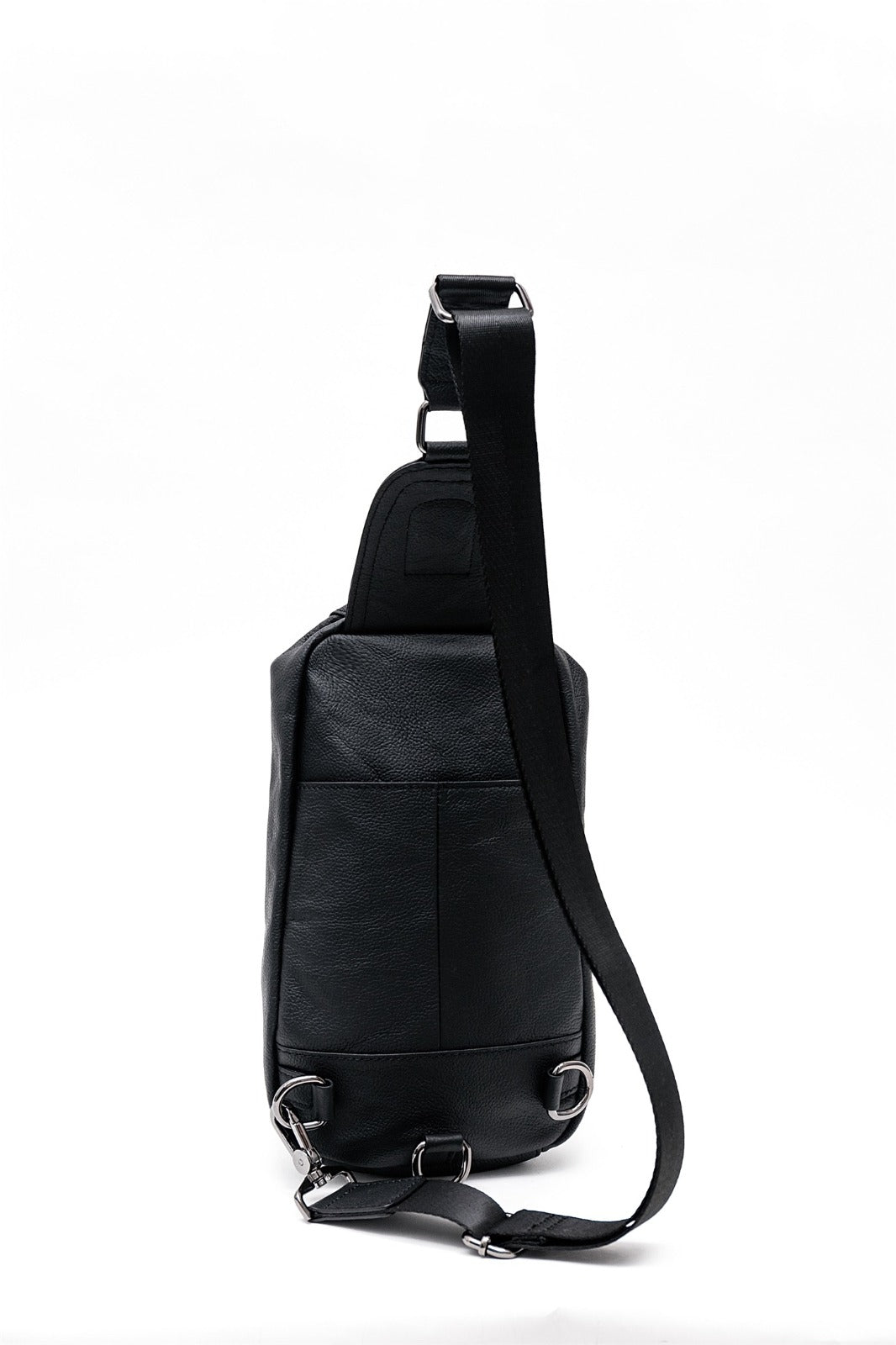 Q-BRIGHT Genuine Leather Crossbody Sling Bag – Mini Shoulder Bag with Earphone Hole for Travel, Hiking & Daily Carry