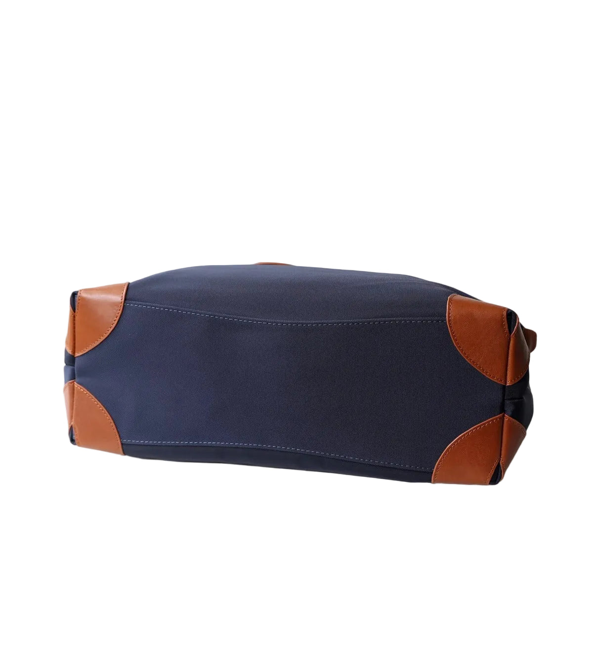 Q-CARA Large Nylon & Leather Travel Tote Bag for Women – Laptop Compartment, Waterproof