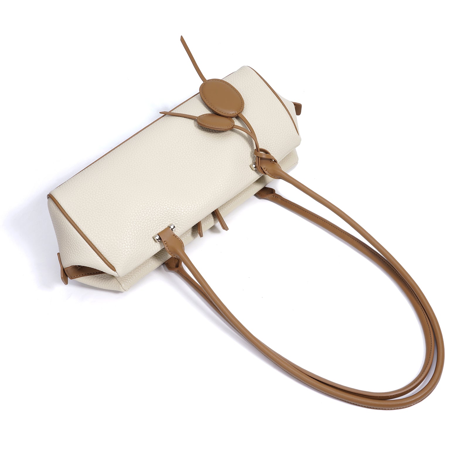 Q-CHIARA Genuine Leather Luxury Handbag for Women – Hand-Braided Handle Shoulder Bag