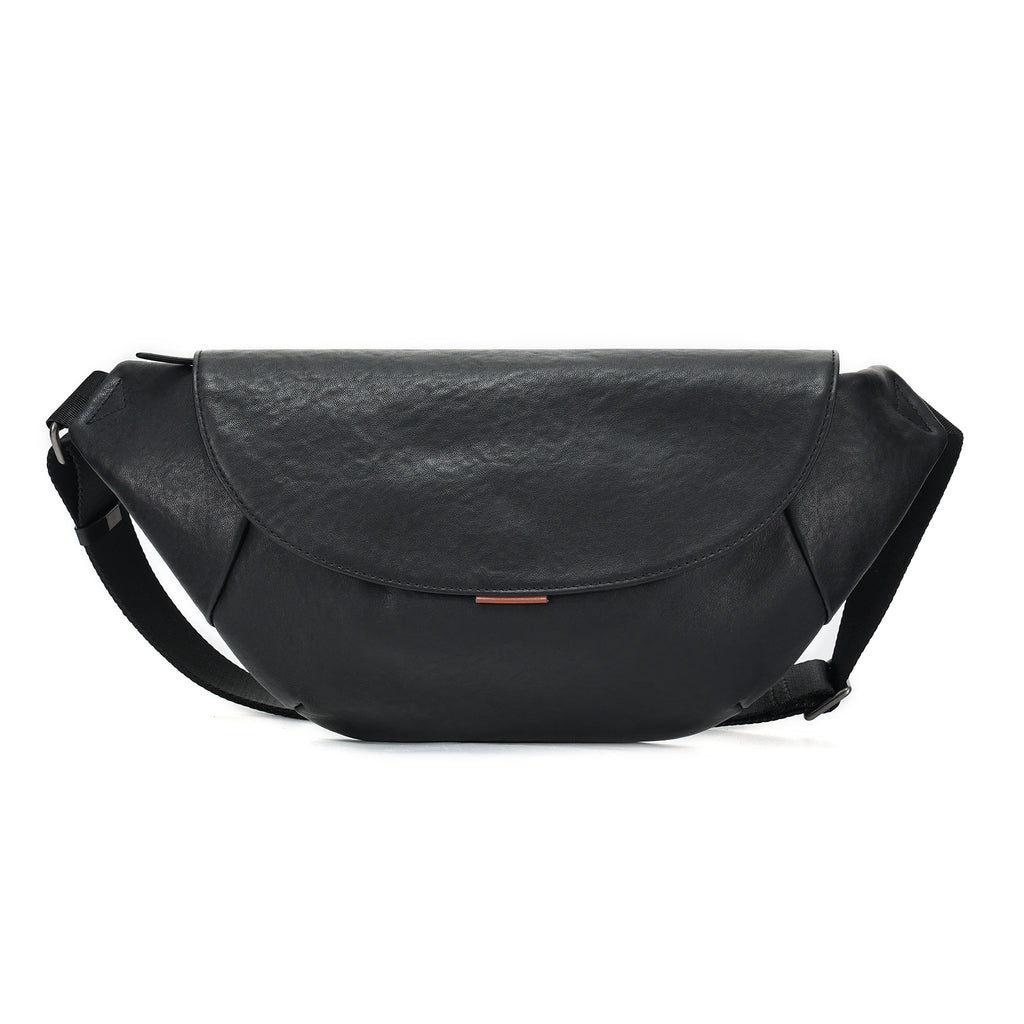 Q-COBRA Genuine Leather Crossbody Sling Bag for Men – Large Capacity Multi-Pocket