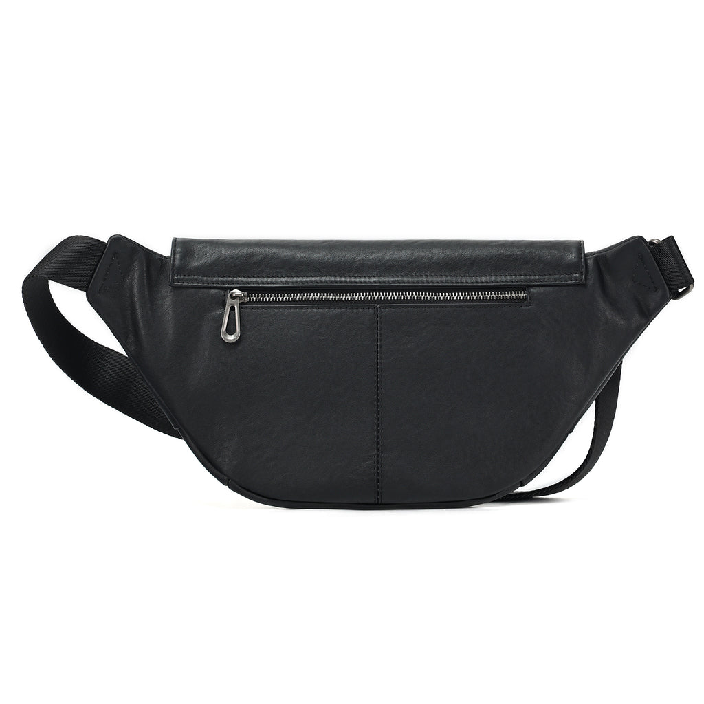 Q-COBRA Genuine Leather Crossbody Sling Bag for Men – Large Capacity Multi-Pocket